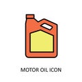 Vector icon with motor icon. Outline drawig.Vector icon with motor icon. Outline drawig