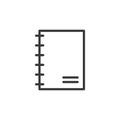 Vector icon notebook. Thin line notepad