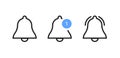 Vector icon of a notification bell or incoming inbox message, representing alerts, new messages, or app notifications. Suitable Royalty Free Stock Photo