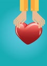 Vector icon of organ donation Royalty Free Stock Photo
