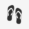 Vector icon - pair of flip flops on background