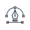 Color illustration icon for vector, point and draw Royalty Free Stock Photo