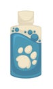 Vector icon of pet shampoo. Symbol animal care