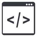 Vector Icon - Programming Source Code