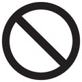 Vector icon prohibiting sign Impossible. Stop and ban sign