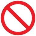 Vector icon prohibiting sign Impossible. Stop and ban sign