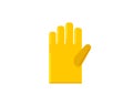 Vector icon Protective gloves for hands. Construction tool on white isolated background. Layers grouped for easy editing