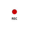 Vector icon rec on white isolated background Royalty Free Stock Photo