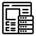 Website hosting server icon representing data storage Royalty Free Stock Photo