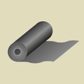 Vector icon of roll of fabric or paper roll. Textile roll icon of vector illustration for web and mobile design eps10