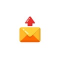 vector icon of sent message. simple flat design vector mail and message symbol