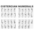 Vector icon set with Cistercian numerals Royalty Free Stock Photo