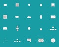 Vector icon set of electronic equipment and network Royalty Free Stock Photo
