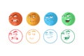 Vector icon set of Feedback emoticons