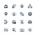 Vector Icon Set of Female User Avatars for Web Account