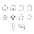 Vector icon set for human emotions