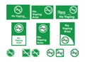 Vector icon set of no smoking and smoking allowed