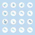 Vector icon set of Origami plane collection