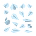 Vector icon set of Origami plane collection