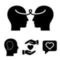 Empathetic Connection & Understanding Vector Icon Set Royalty Free Stock Photo