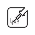 Vector icon soldering iron in white background