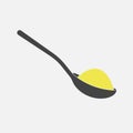 Vector icon of a spoon with sugar or salt Royalty Free Stock Photo