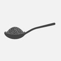Vector icon of a spoon with sugar or salt Royalty Free Stock Photo