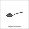 Vector icon of spoon with sugar or salt on white isolated background. Layers grouped for easy editing illustration. For your Royalty Free Stock Photo