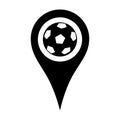 Vector icon of the stadium location and navigation. Vector illustration on a white background