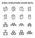 Beam pipe icons Royalty Free Stock Photo