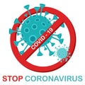 Stop coronavirus icon logo