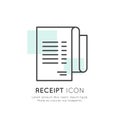 Illustration of Receipt paper Invoice, Isolated Logo