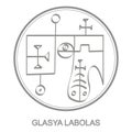 Vector icon with symbol of demon Glasya Labolas