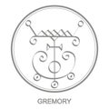 Vector icon with symbol of demon Gremory