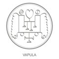 Vector icon with symbol of demon Vapula
