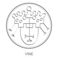 Vector icon with symbol of demon Vine Royalty Free Stock Photo