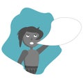 Vector icon of a talking boy. Talking bubble Royalty Free Stock Photo