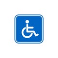 Vector Icon Template - Disable Person / Handicap Illustration Design. Vector EPS 10 Royalty Free Stock Photo