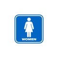 Vector Icon Template - Women Toilet Illustration Design. Vector EPS 10 Royalty Free Stock Photo