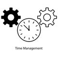 Vector icon Time management black watch element idea success