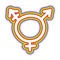 Vector icon of transgender symbol combining gender symbols