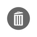 Vector icon trash can . Lorem Ipsum Illustration design. Trash Can, Rubbish Bin. Flat Vector Icon illustration. Simple black Royalty Free Stock Photo