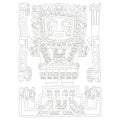 Vector icon with Viracocha great god in Inca mythology