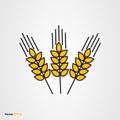 Vector icon of wheat ears Royalty Free Stock Photo