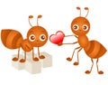 Vector Icons : Ant in love Royalty Free Stock Photo