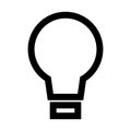 A simple light bulb icon. Vector consisting of black and white.