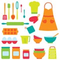 Vector icons collection on baking theme