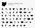 Complete USA States Map Pixel Perfect Icons