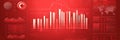 Vector icons for database analytics with bar charts