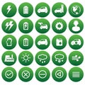 Vector icons of eco car